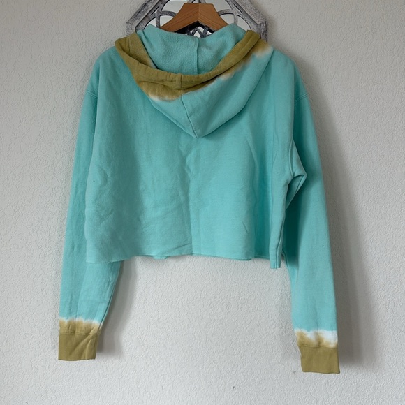 Wild Fable • Aqua Tie Dye Cropped Hoodie - Picture 4 of 4